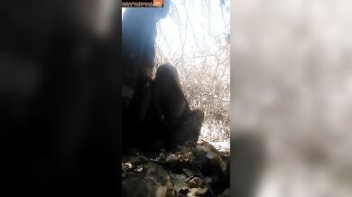 Desi aunty outdoor sex with secret lover in forest