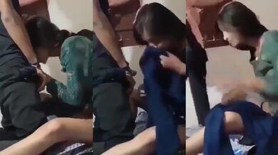 Young desi cousin girl in her first blowjob clip