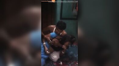 Bihari guys lips kiss and boobs pressing with randi