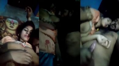 Village big boobs bhabhi and lover's xxx selfie