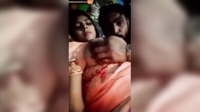 Village big boobs bhabhi and lover's xxx selfie