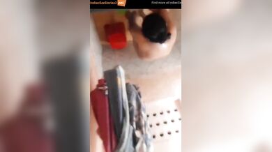 Stepson jerked looking at mom in bathroom (SECRET)