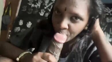 Tamil village maid and boss big cock blowjob with cumshot