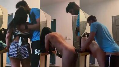 Modern desi chick Soniya doggy fucking with cousin