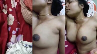 Gujarati bhabhi’s nude boobs movie made by hubby