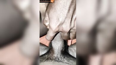 Kannada wife rubbing cock on pussy