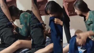 Amateur desi girlfriend’s noob blowjob mms