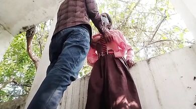 Secret mms expose of girlfriend fucking in jungle