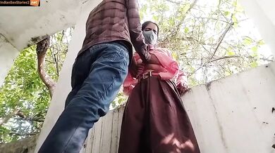 Secret mms expose of girlfriend fucking in jungle