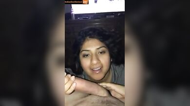 Mumbai NRI girl sucking monster Irish cock!
