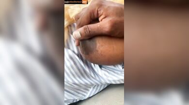 Big boobs callgirl car foreplay with boobs pressing and handjob