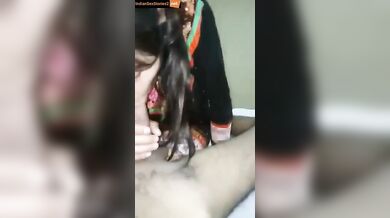 Landlord guy getting hot blowjob from tenant bhabhi