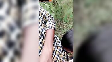 Young village girl outdoor cock sucking mms video