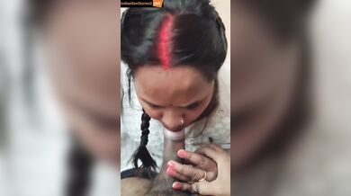 Desi bhabhi deep and lovely blowjob clip with devar