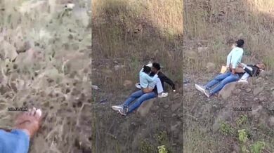 College girl and boyfriend’s very hot outdoor mms