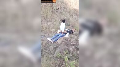 College girl and boyfriend’s very hot outdoor mms