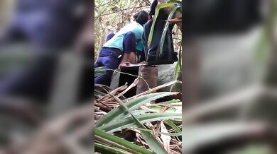 Young college girl full hot outdoor sex mms