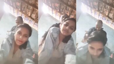 Village hot maal fucked in doggy pose (she farts)!