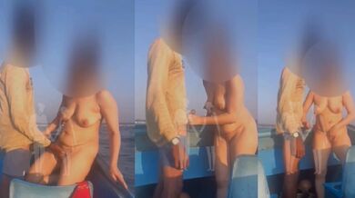 Smriti Jain jerked young boatman viral handjob video