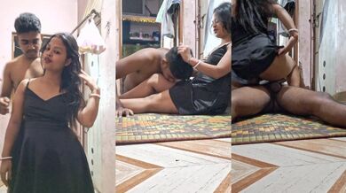 Black nighty hot bhabhi and young guy live chudai