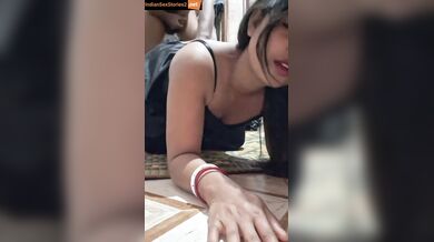 Black nighty hot bhabhi and young guy live chudai