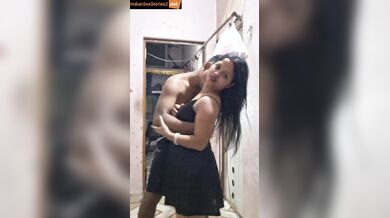 Black nighty hot bhabhi and young guy live chudai