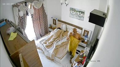 Rich uncle kamwali aunty CCTV capture