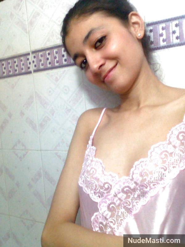 Beautiful indian college girl looking sexy in nightdress