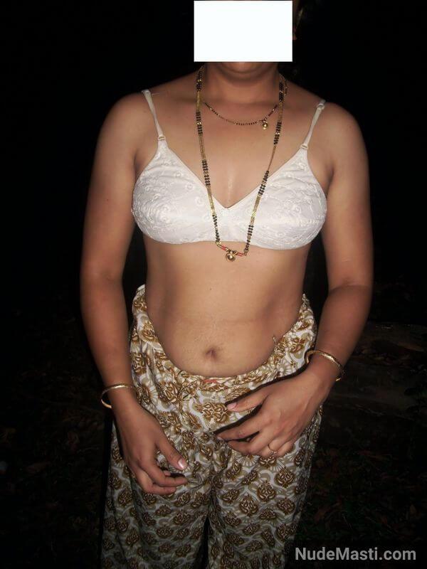 horny indian married woman stripping outdoors