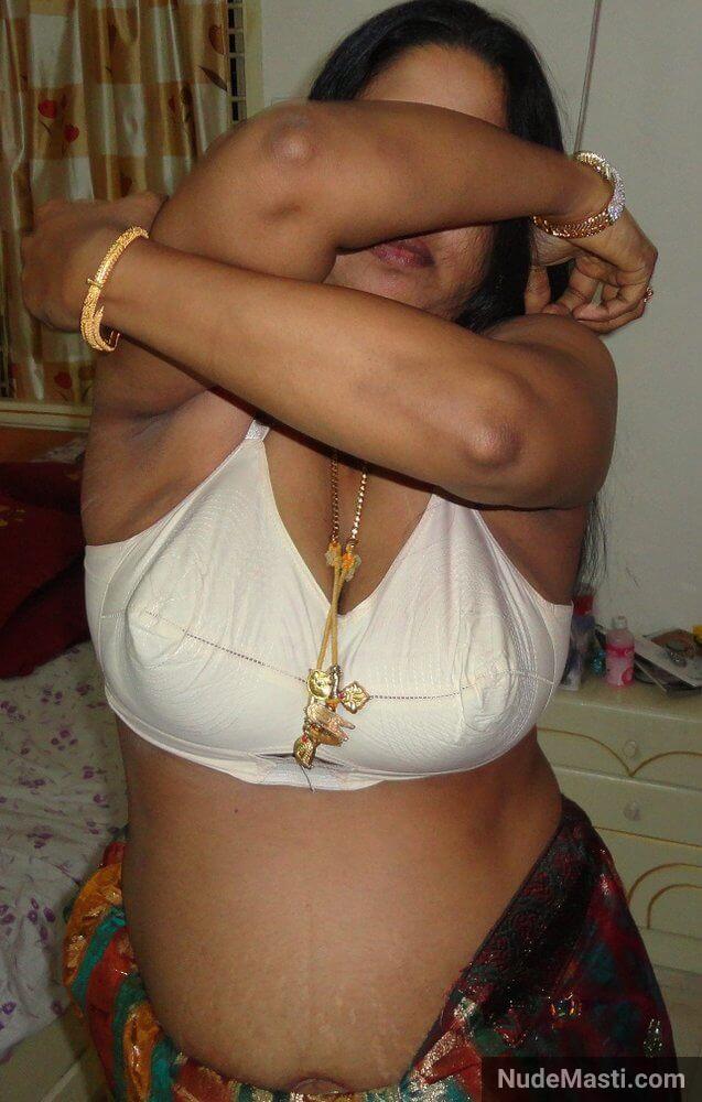hot mature aunty removing white bra