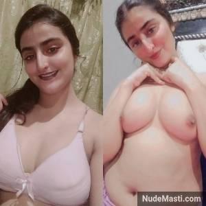 Newly married Pakistani wife teasing with sexy boobs and pussy